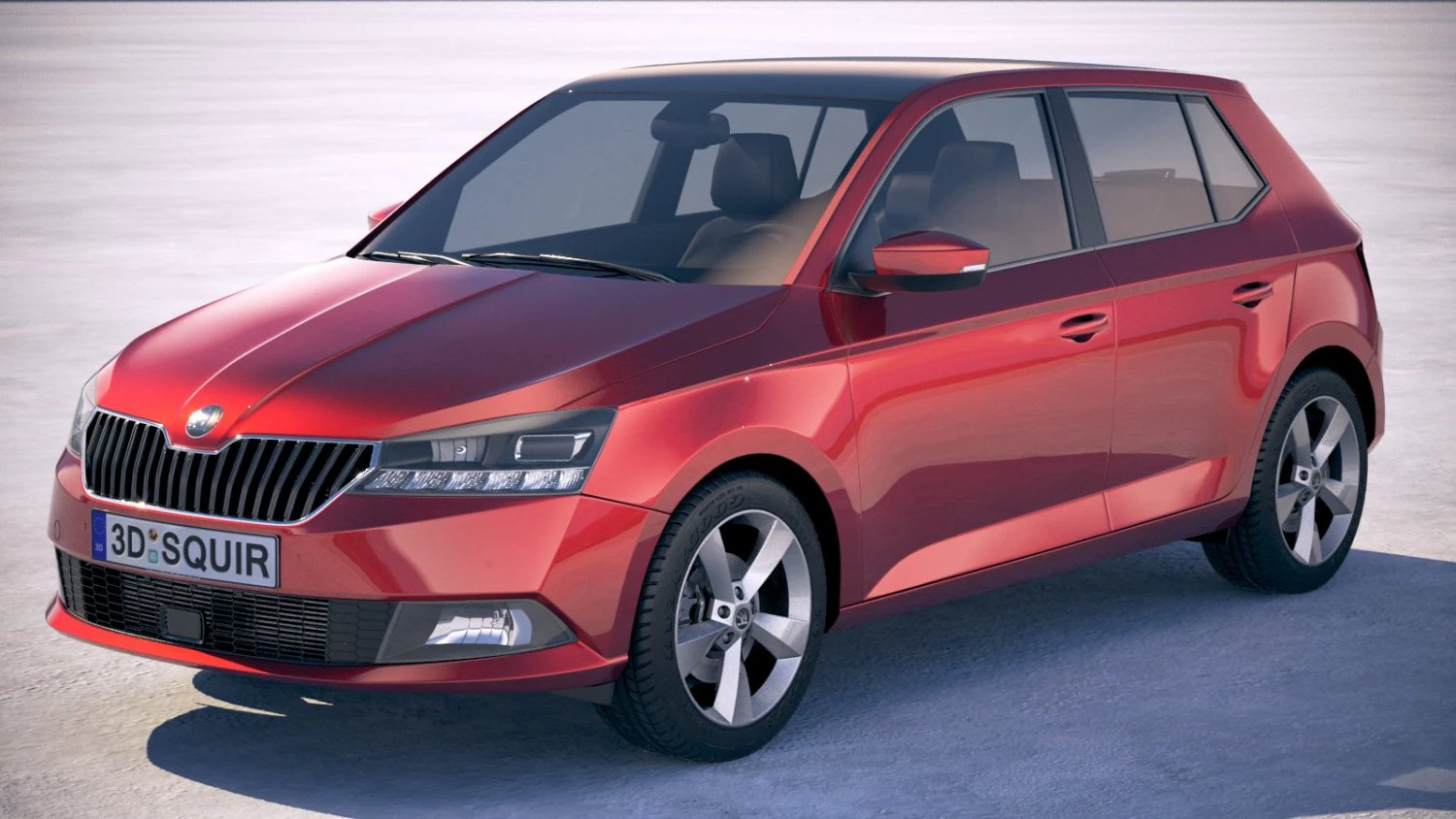 Skoda Fabia 2019 3D Model .c4d .max .obj .3ds .fbx .stl .blend 
