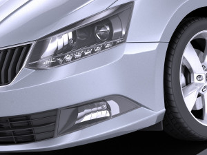Skoda Fabia Combi 2017 vray 3D Model