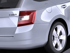 Skoda Fabia Combi 2017 vray 3D Model