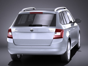 Skoda Fabia Combi 2017 vray 3D Model