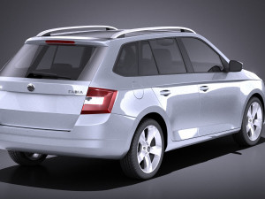 Skoda Fabia Combi 2017 vray 3D Model