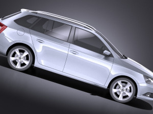 Skoda Fabia Combi 2017 vray 3D Model