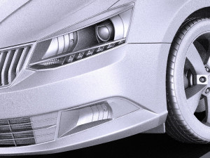 Skoda Fabia Combi 2017 vray 3D Model