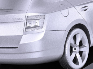 Skoda Fabia Combi 2017 vray 3D Model