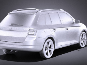 Skoda Fabia Combi 2017 vray 3D Model