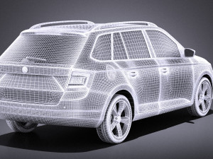 Skoda Fabia Combi 2017 vray 3D Model