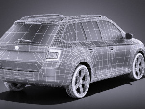 Skoda Fabia Combi 2017 vray 3D Model