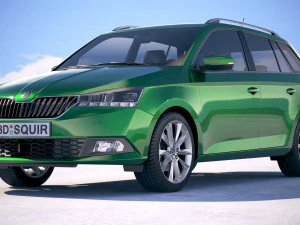 Skoda Fabia Combi 2019 3D Model
