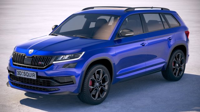 Skoda Kodiaq RS 2019 3D मॉडल .c4d .max .obj .3ds .fbx .stl .blend 