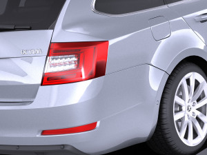 Skoda Octavia Combi 2015 vray 3D Model