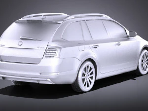Skoda Octavia Combi 2015 vray 3D Model