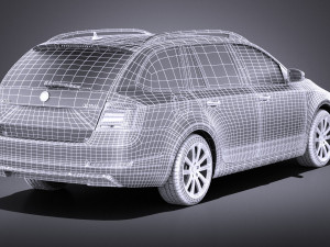 Skoda Octavia Combi 2015 vray 3D Model