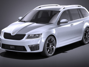 Skoda Octavia RS Combi 2015 vray 3D Model