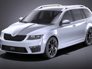 Skoda Octavia RS Combi 2015 vray Modello 3D