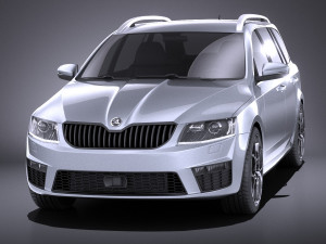 Skoda Octavia RS Combi 2015 vray Modello 3D