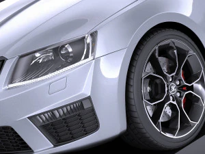 Skoda Octavia RS Combi 2015 vray 3D Model