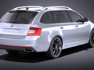 Skoda Octavia RS Combi 2015 vray Modello 3D