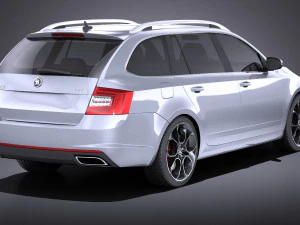 Skoda Octavia RS Combi 2015 vray 3D Model