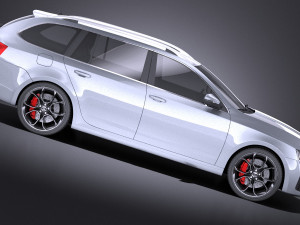 Skoda Octavia RS Combi 2015 vray Modello 3D