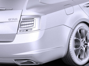 Skoda Octavia RS Combi 2015 vray Modello 3D