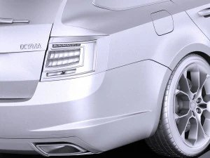 Skoda Octavia RS Combi 2015 vray 3D Model