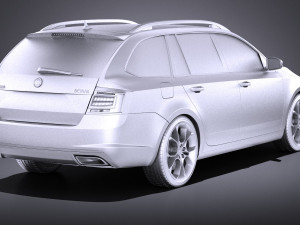 Skoda Octavia RS Combi 2015 vray Modello 3D