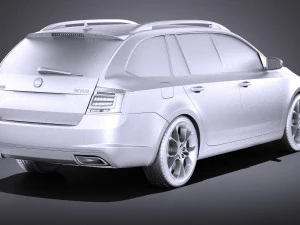 Skoda Octavia RS Combi 2015 vray 3D Model
