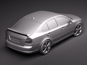 Skoda Octavia RS Sedan Modelo 3D