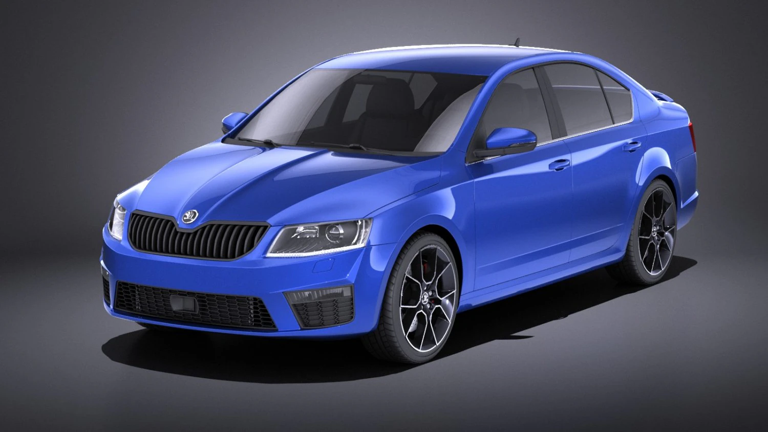 Skoda Octavia RS Sedan 2015 vray 3D Model .c4d .max .obj .3ds .fbx .stl .blend 