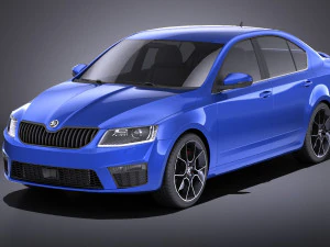 Skoda Octavia RS berlina 2015 vray Modello 3D