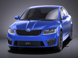 Skoda Octavia RS Sedan 2015 vray 3D 모델