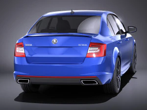 Skoda Octavia RS Sedan 2015 vray 3D Model