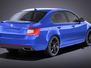 Skoda Octavia RS Sedan 2015 vray 3D 모델
