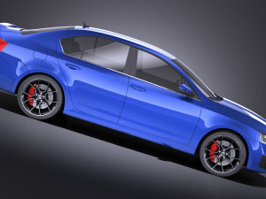 Skoda Octavia RS Sedan 2015 vray 3D 모델