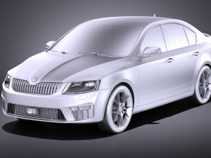 Skoda Octavia RS Sedan 2015 vray 3D 모델