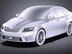 Skoda Octavia RS Sedan 2015 vray 3D Model