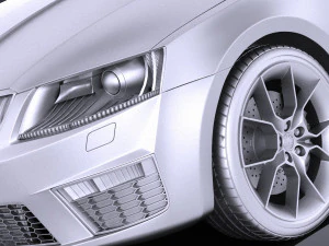Skoda Octavia RS Sedan 2015 vray 3D Model