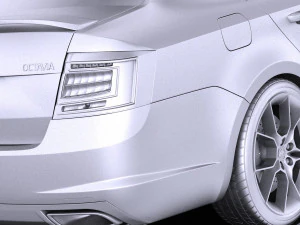 Skoda Octavia RS Sedan 2015 vray 3D Model
