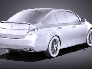 Skoda Octavia RS Sedan 2015 vray 3D 모델