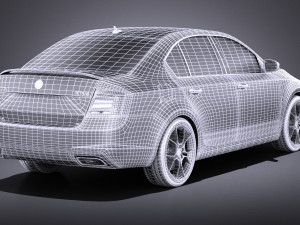Skoda Octavia RS Sedan 2015 vray 3D 모델