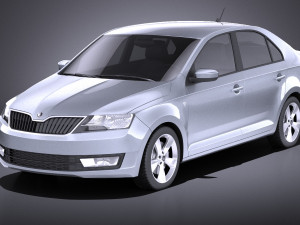 Skoda Rapid 2016 VRAY 3D Model