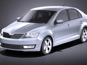 Skoda Rapid 2016 VRAY Modello 3D