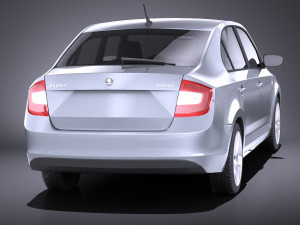 Skoda Rapid 2016 VRAY Model 3D