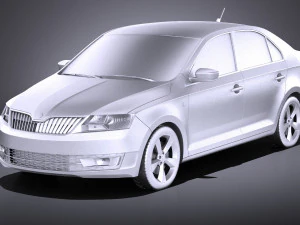 Skoda Rapid 2016 VRAY 3D Model