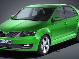 Skoda Rapid Sedan 2018 3Dモデル