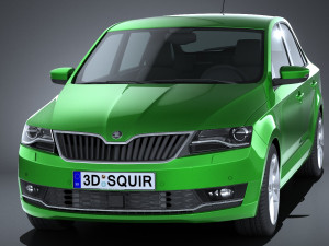 Skoda Rapid Sedan 2018 3D 模型