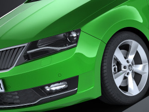 Skoda Rapid Sedan 2018 3D 模型