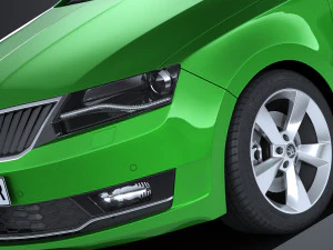 Skoda Rapid Sedan 2018 3D Model