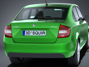 Skoda Rapid Sedan 2018 3D 模型