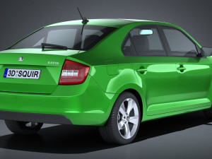 Skoda Rapid Sedan 2018 3D 模型